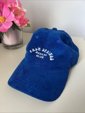 Palm Springs Health Club Blue Corduroy Baseball Cap